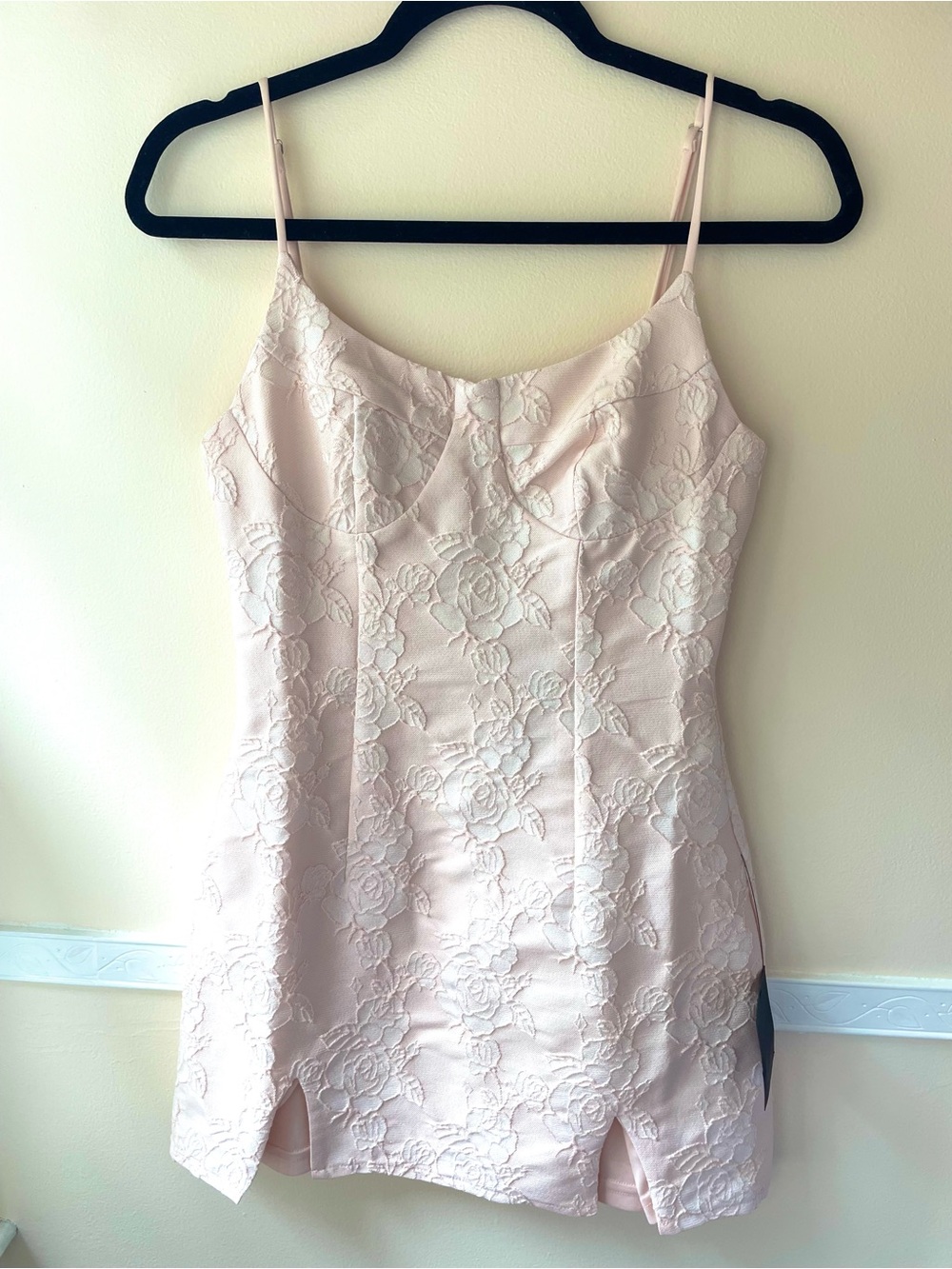 Lulu's Blush Rose Lace Mini Skirt
